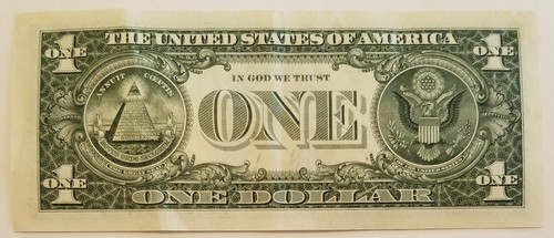 Birthday July 24, 1934 Turned Digit Over Ink One Dollar Bill Fancy Serial 2021 H - Picture 3 of 4