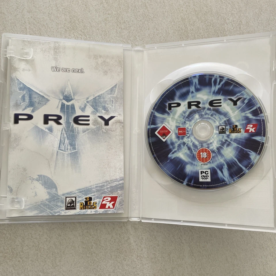 PREY PC DVD-ROM RARO DVDROM 2006 JUEGO DE COMPUTADORA HUMANHEAD STUDIOS MONSTRUO Foto 3 de 3