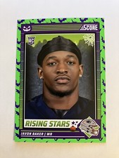 Javon Baker 2024 Score Halloween Green Bats Rising Stars #25 Patriots RC