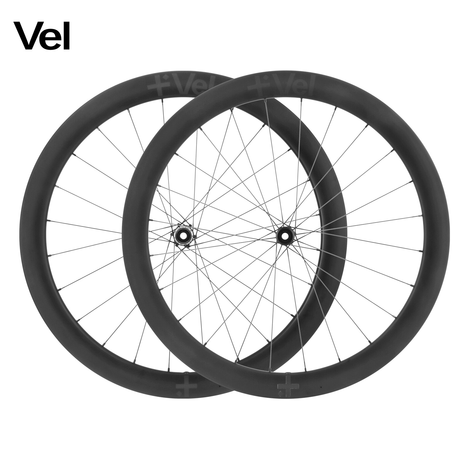 VEL 50mm Carbon Road Wheelset Clincher 700C Disc Brake Wheels Thru Axle 1450g