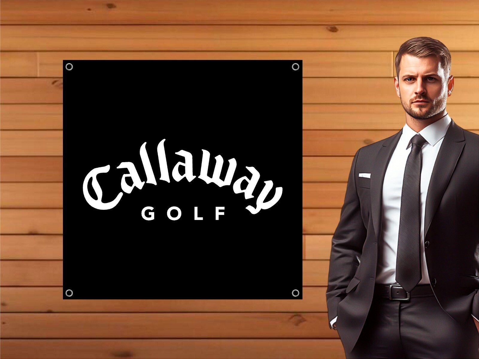 CALLAWAY Vinyl Banner 36in x 36in - Golf Wall Art Sign Golfing Poster ...
