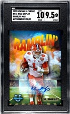 2022 Bowman U Chrome Will Shipley Ramblin' Man SGC 9.5 Autograph /99 RC Clemson 