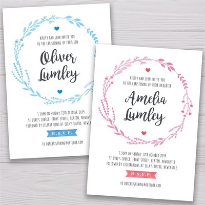 10 personalised christening invitations baptism birthday invites boy girl ebay birthday invitations for boy and girl