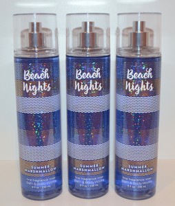 Details About 3 Bath Body Works Beach Nights Summer Marshmallow Fine Fragrance Mist Spray