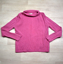 Y2K Faded Glory Ribbed Turtleneck Sweater Bubblegum Barbie Pink Large 2000s