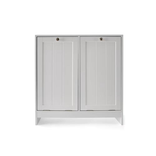 Tilt-Out White Laundry Hamper Cabinet Storage Shelf Washing Clothes Free Postage - Picture 7 of 10