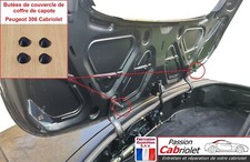 x4 Butée silentbloc vis couvre capote coffre Peugeot 306 cabriolet