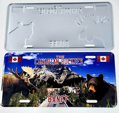 Banff The Canadian Rockies Embossed Aluminum Auto Car License Plate 12×6 - Bild 2 von 4