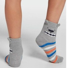 New With Tags - Northeast Cozy Cabin Socks Youth Striped Bear Cabin Crew Socks