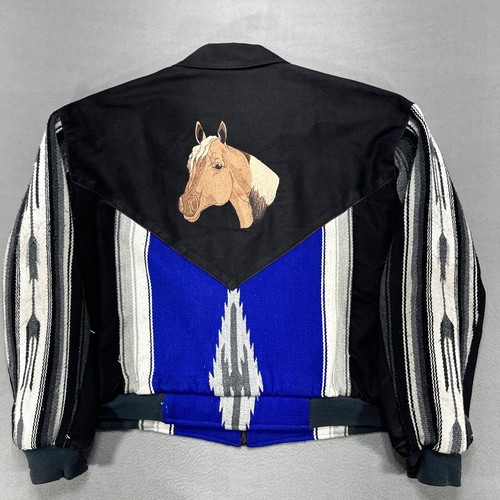 Buffalo Nickel Jacket Sz XXL Aztec Southwestern Blanket Grunge Ripped Destroyed