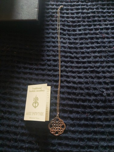 ART PEWTER FOUR CORNER CELTIC necklace made in Scotland 10"