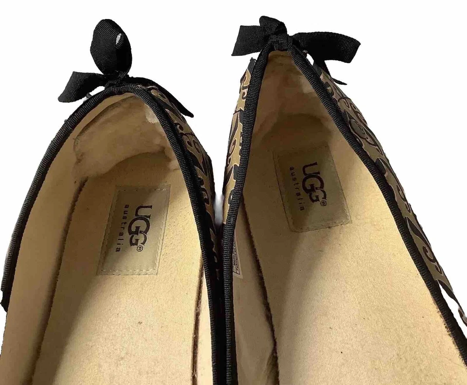 UGG�� Talla 10 Marrón Azul Rosa Indah Marrakech Zapatos Alpargata Lona Plana 1002691 Foto 4 de 4