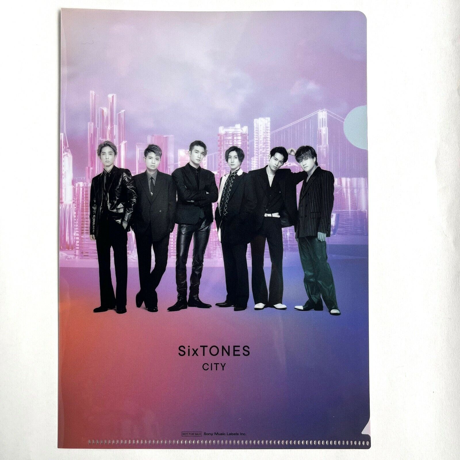SixTONES CITY Normal Edition CD w/First time bonus +Clear File C & Paper Bag