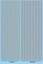 Stripes Silver 0 1/16in - 0 3/32in 1:3 2 Decal