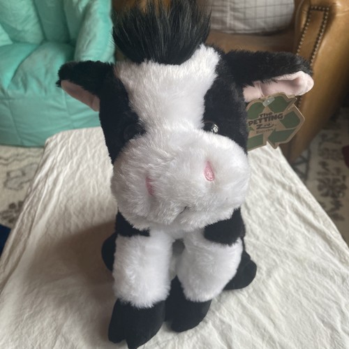 The Petting Zoo Plush Cow New With Tags Soft Stuffed Farm Animal 12” Toy