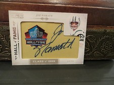 National Treasures 1985 HOF Patch Autograph Jets Joe Namath 32/45  2011