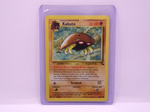 Pokémon Fossil Set Unlimited Print Kabuto Karte #50/62 Common Gebraucht Sehr guter Zustand - Bild 7 von 7