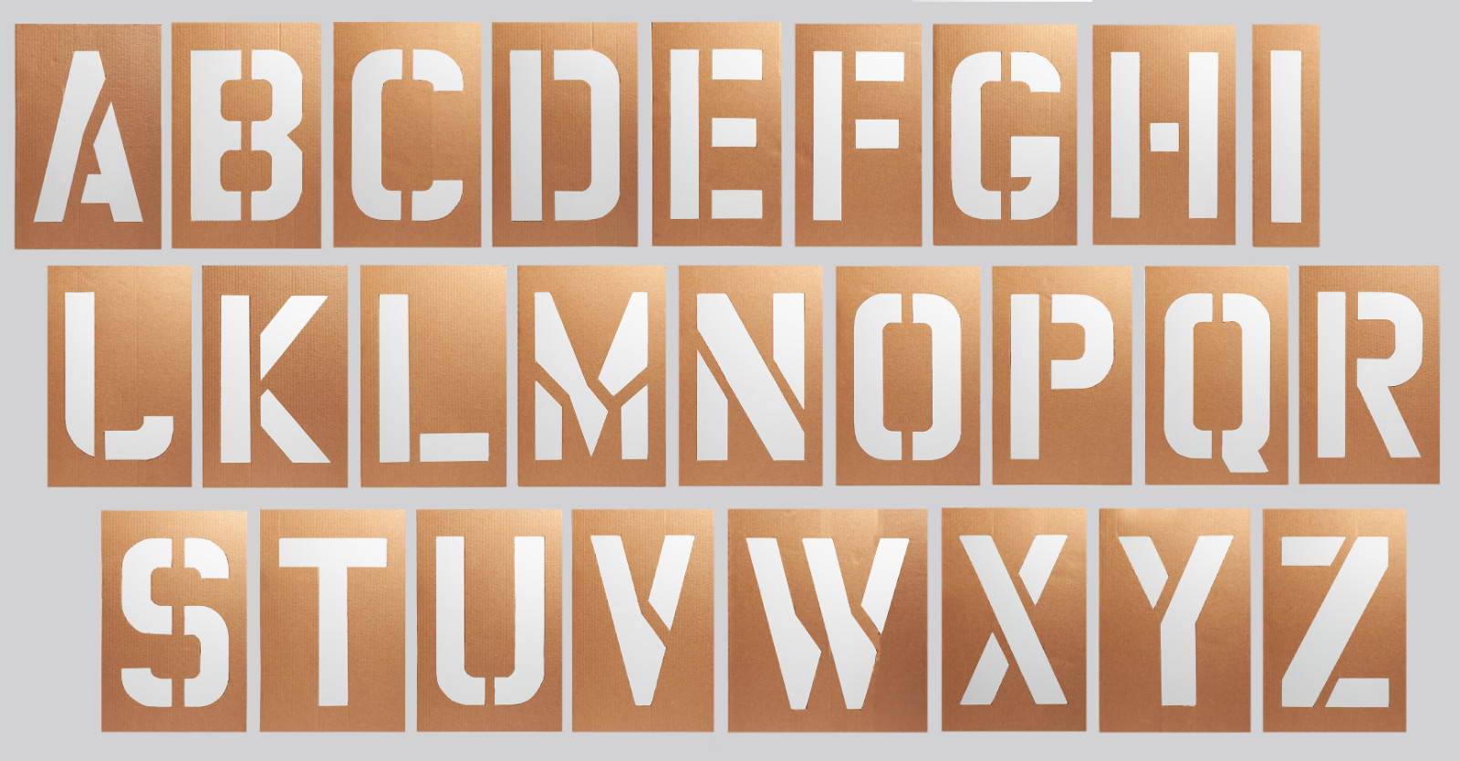 Large 24 inch tall Alphabet Stencil set A-Z Durable! parking lot, road or wall