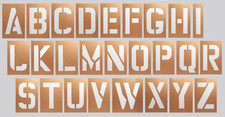 Large 24 inch tall Alphabet Stencil set A-Z Durable! parking lot, road or wall