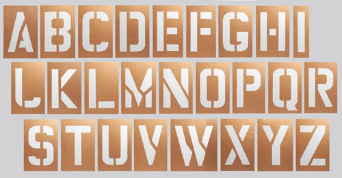 Large 24 inch tall Alphabet Stencil set A-Z Durable! parking lot, road or wall