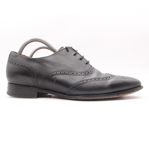 Jack Erwin Black Leather Wingtip Men's Size 8.5 Dress Oxfords Dress Shoes