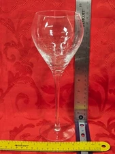 Pier 1 Imports Crackle Wine Water Glass Goblet Clear Stemmed 9 3/4" Reflections
