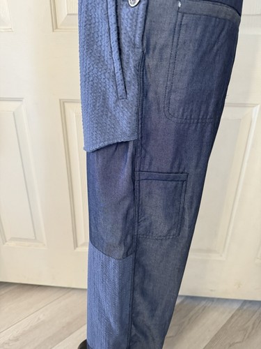Neu mit Etikett Adam Selman Overall Gr. 6 Inside-Out leicht indigo hergestellt in den USA Cargo - Bild 9 von 20