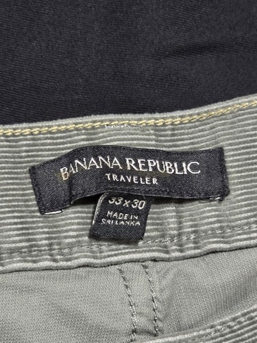 Lot Of 2 Mens Dress Pants 33x30 Banana Republic Green Corduroy & J Crew Black - Picture 6 of 19