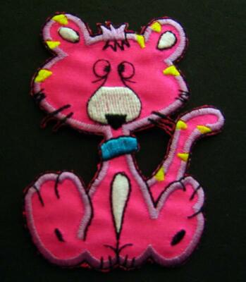 Silly Cute Pink CAT PATCH 2 1/2'' by 3''