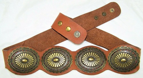 Concho Brown Leather Western Cowgirl 