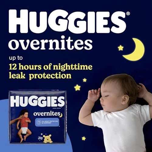 Pañales Huggies Overnites talla 4 116 unidades pañales para bebés durante la noche forro DryTouch Foto 3 de 4