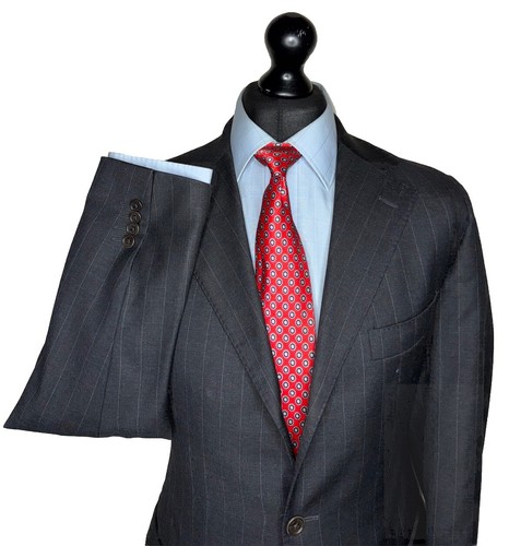 BESPOKE LARDINI PER ANTICA SARTORIAL SUIT JACKET/BLAZER CLASSIC FIT: 42R - Picture 5 of 13
