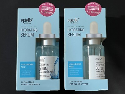 (2) Boxes Epielle K-Beauty Hydrating Serum Hyaluronic Acid, 1 fl oz 30mL