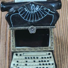 Vintage Black Typewriter-Shaped Jewelry Box thumbnail