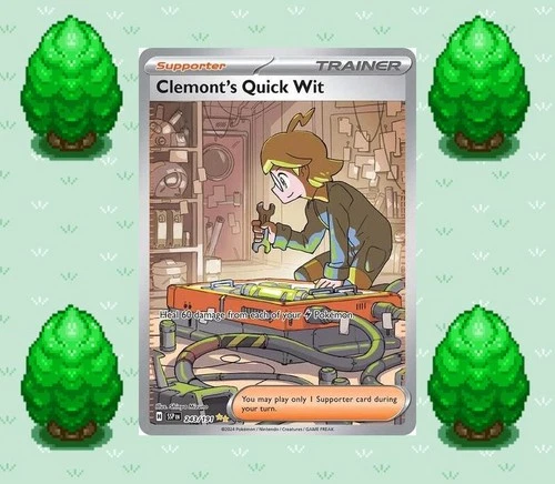Pokemon - Clemont's Quick Wit - 243/191 - SV08: Surging Sparks - Holo