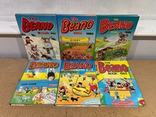 6 x BEANO ANNUALS - COMPLETE RUN 1981 TO 1986 - UNCLIPPED - FREE UK POSTAGE!!