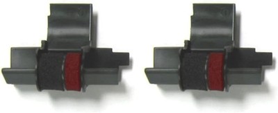 (2 Pack) Sharp EL-1611V EL-1750V EL-1801V Calculator Ink Roller, Black/Red Ink E