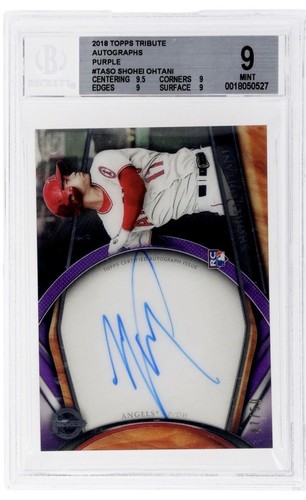 2018 Topps Tribute Autographs Shohei Ohtani SO Purple /50 Rookie RC Auto BGS PSA
