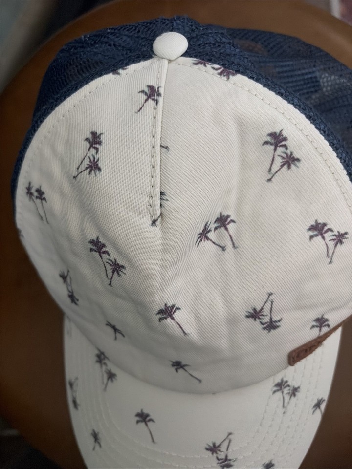 Tree Hat One O’Neill Palm Tree Trucker Hat Blue Cream Mesh Snapback Baseball Cap | eBay