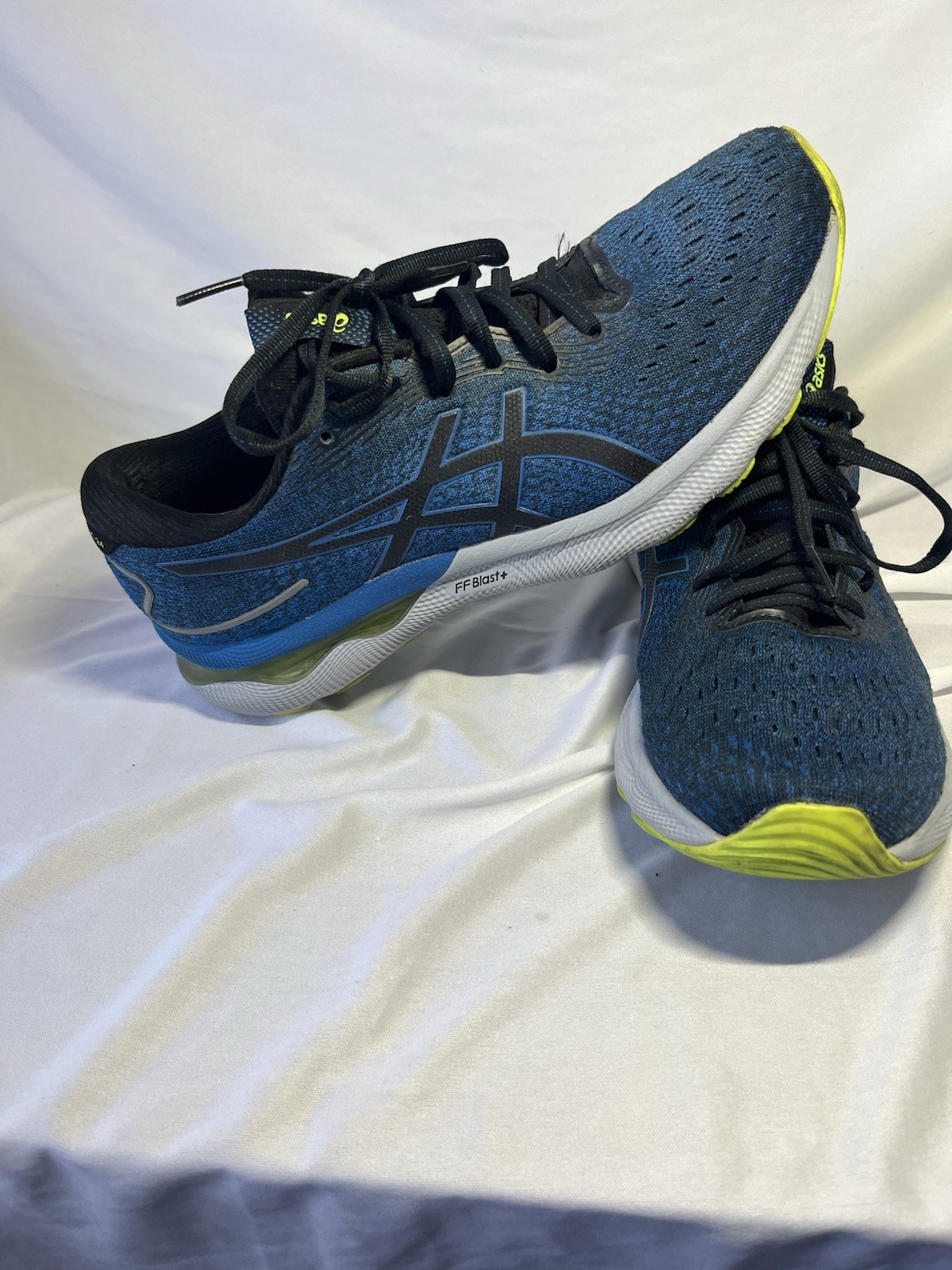 ASICS Gel-Nimbus 24 Men's Running Shoes Blue Black Yellow FF Blast+ Mesh 8.5 thumbnail 3