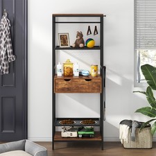3-Height Adjustable Dog Feeding Station w/ Raised Bowls & Storage Shelves
