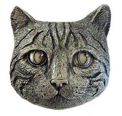 Katzenkopf Extreme 3D Gürtelschnalle mit Präsentationsbox