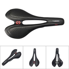 Carbon Leather EVA Road Racing MTB Bike Bicycle Hollow Seat Cushion Saddle