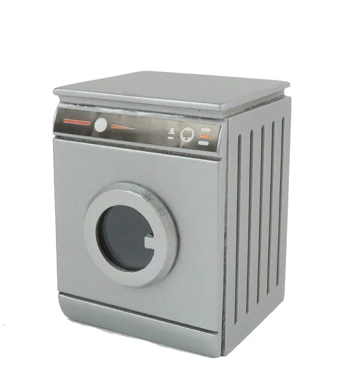 Dolls House Silver Washing Machine Modern Kitchen Appliance Miniature 1:12 Scale