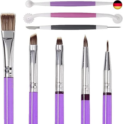 Yxhome 8 Pcs Fondant Cake Decorating Tools Set Sugar Cookies Brush Gum Paste