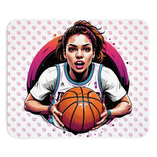 Basketball Mouse Pad   Female Player Design Non-Slip Desk Mat for Office  Gamin