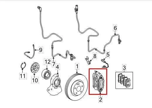 Pinza de disco de freno delantera derecha Mercedes-Benz S550 2007-2013 003-420-64-83-80 OEM Foto 2 de 4