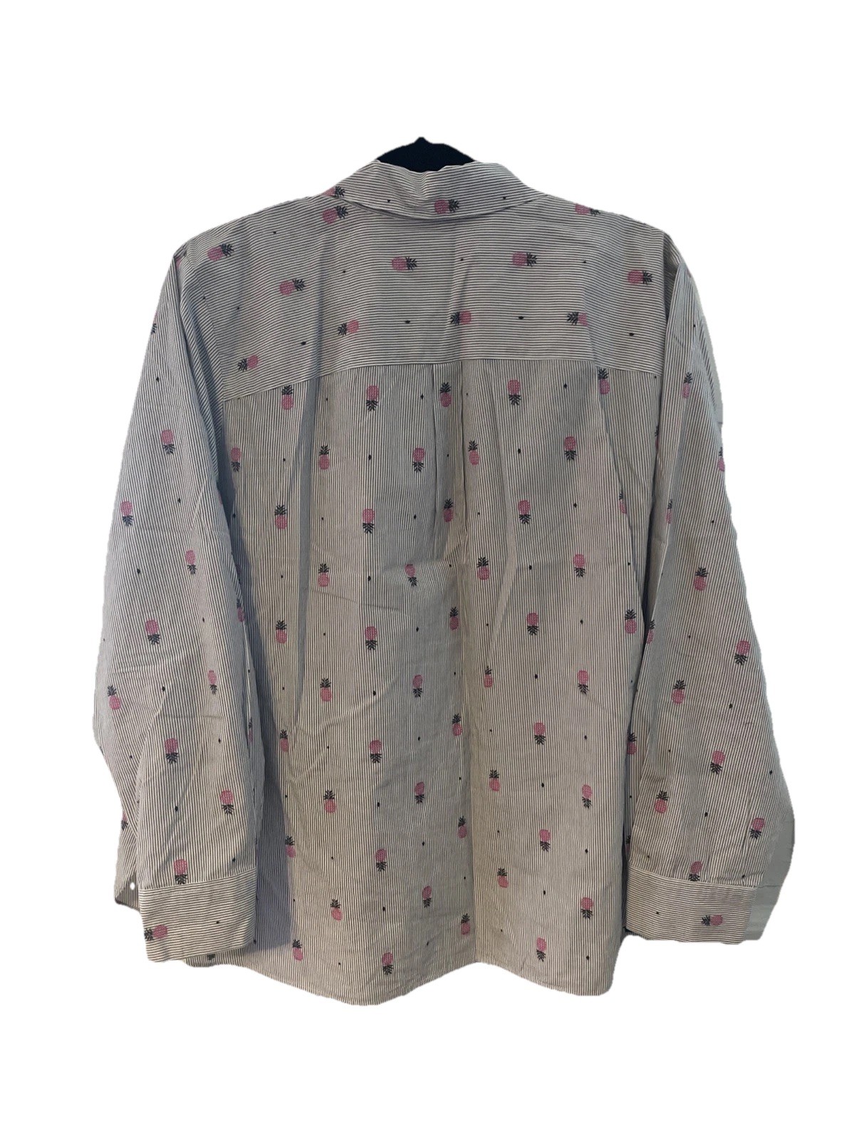 Foxcroft NYC Pineapple Pattern Striped Button Up … - image 2