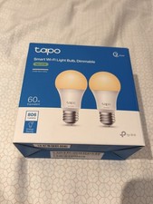 Tapo Ampoule Connectée WiFi, LED E27 Blanc Chaud 2700K, 2 Pack 2