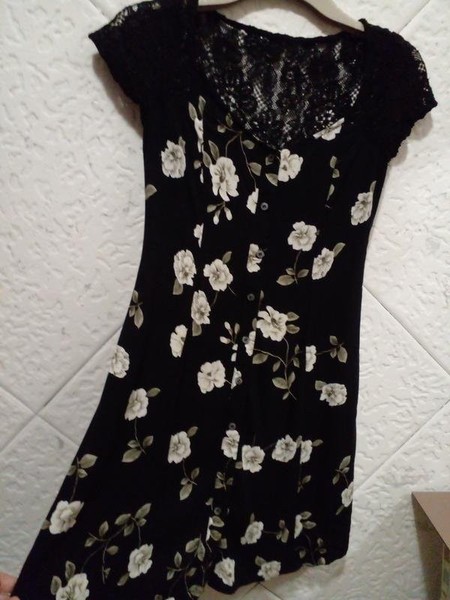 Women Pins&Needles Dress Black Viscose 32 / XXS /